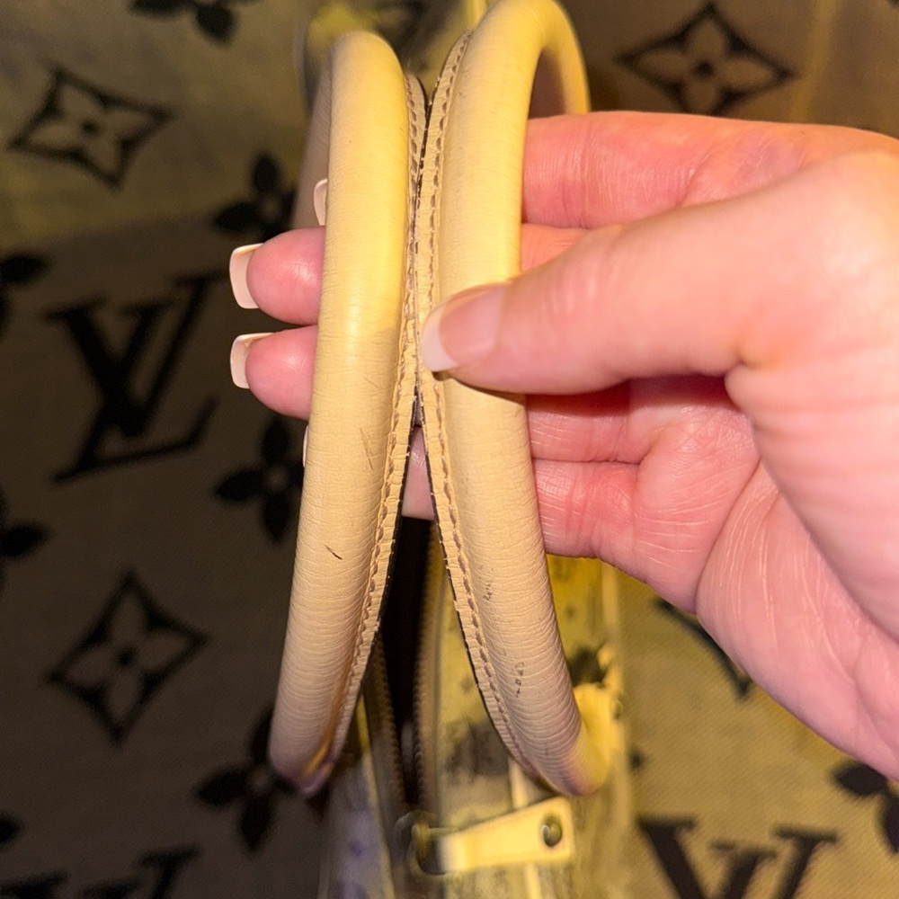 MCM Cream & Black Monogram Duffel Shoulder Bag - Picture 9 of 12